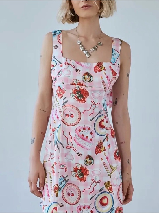 Urban Outfitters Dresses & Skirts - Urban Outfitters Pink Printed Sweet Treat Mini Dress